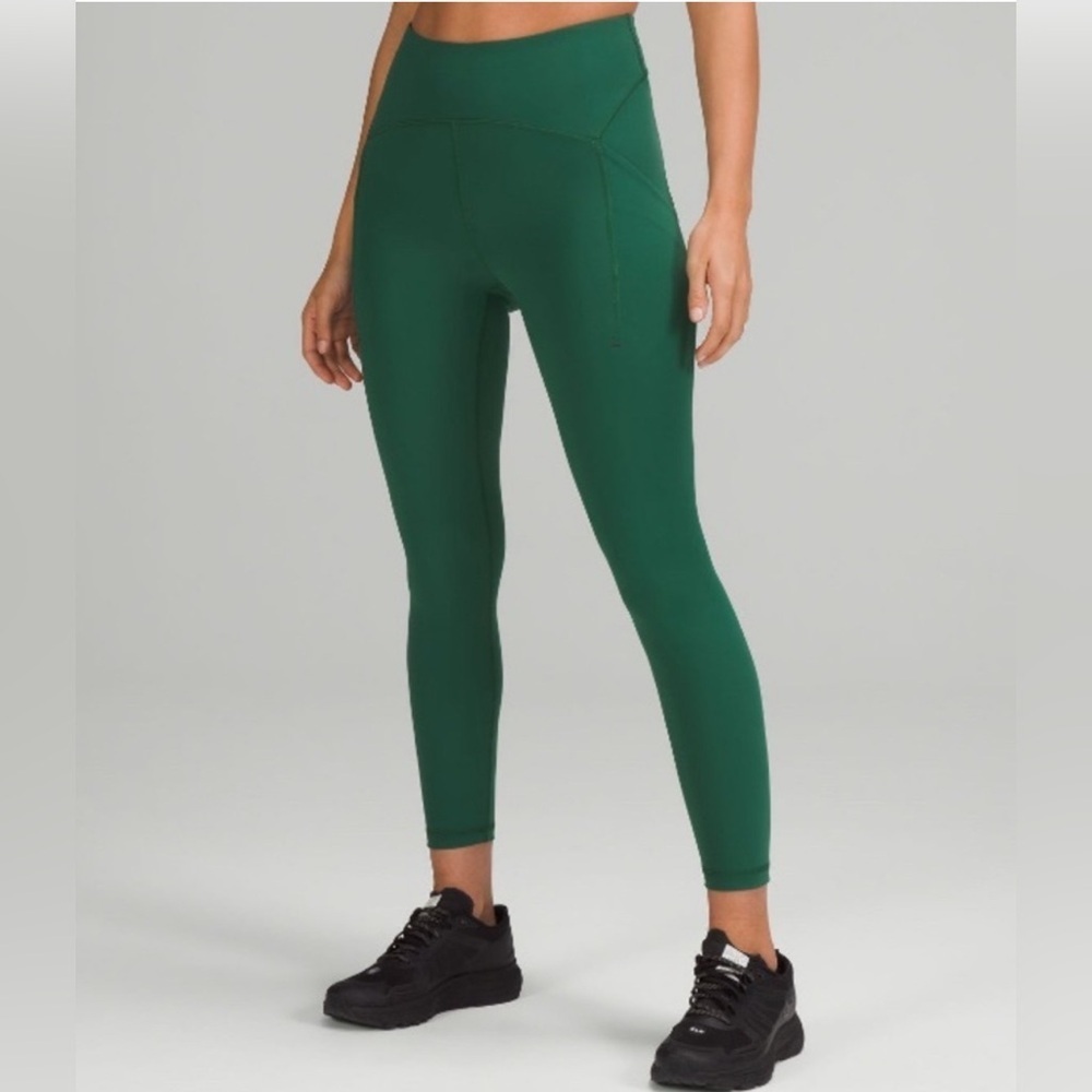 Lululemon Everglade Green Power Thru Hi-Rise 25 in Tight